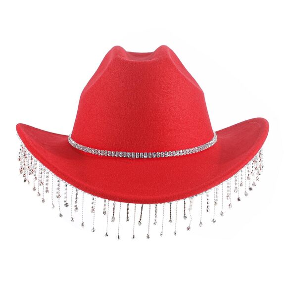 3456 Rhinestone Cowboy Hats For Women, Bling Cowgirl Hat, Western Wide Brim main image 6